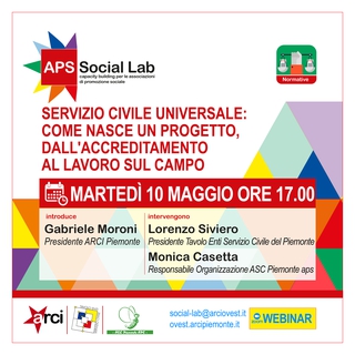 "Servizio Civile Universale: come nasce un progetto, dall'accreditamento al lavoro sul campo" - APS Social Lab