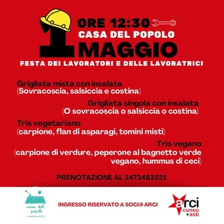 1 maggio  Festa dei lavoratori e delle lavoratrici