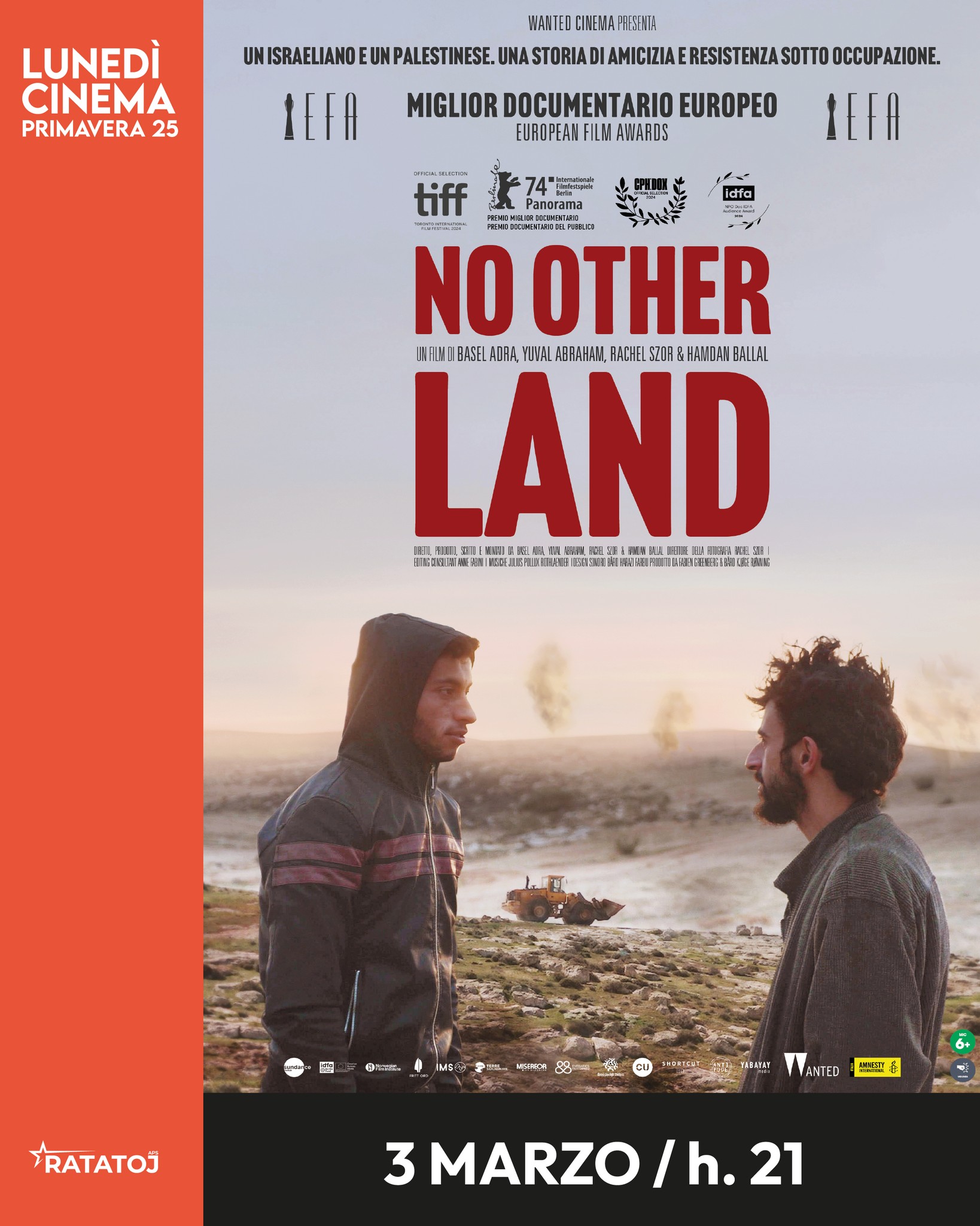 Proiezione del film NO OTHER LAND (2024) di Yuval Abraham | STAGIONE #LUNEDÍCINEMA - PROGRAMMA PRIMAVERILE