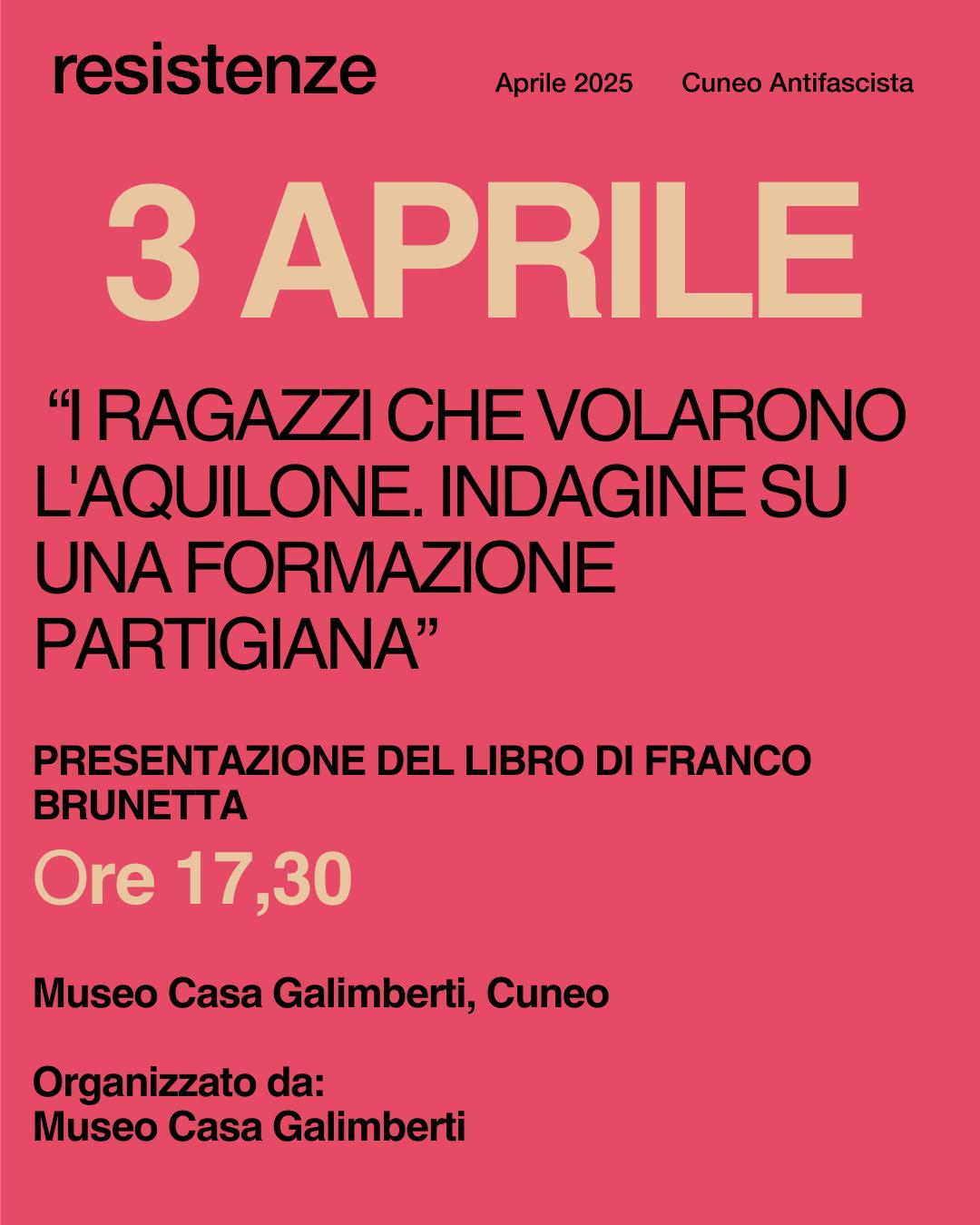 I RAGAZZI CHE VOLARONO L'AQUILONE | Resistenze Cuneo Antifascista Aprile 2025
