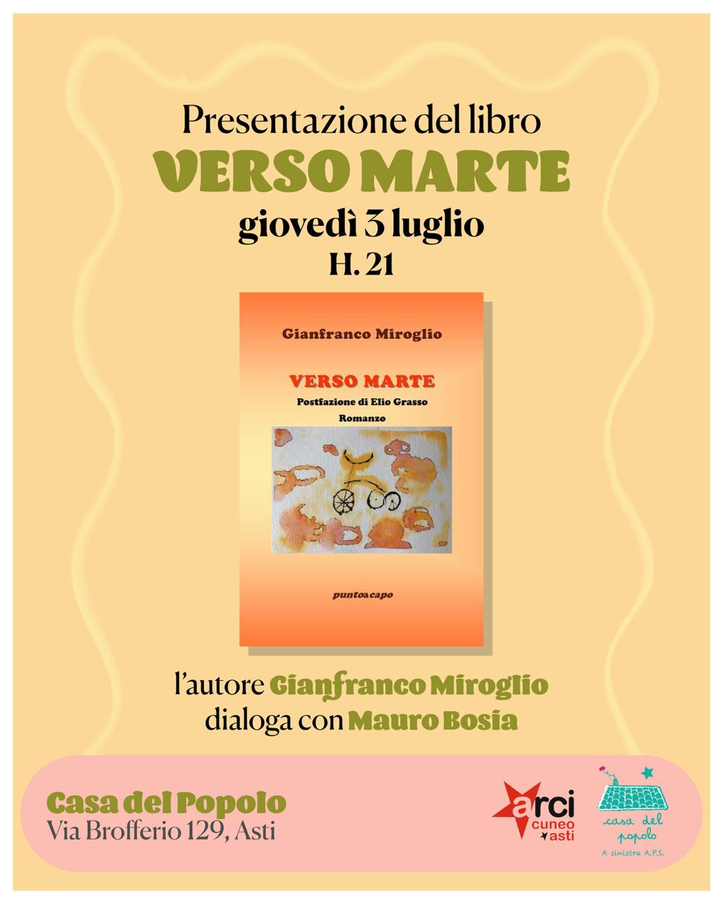 Presentazione del libro "Verso Marte" di Gianfranco Miroglio