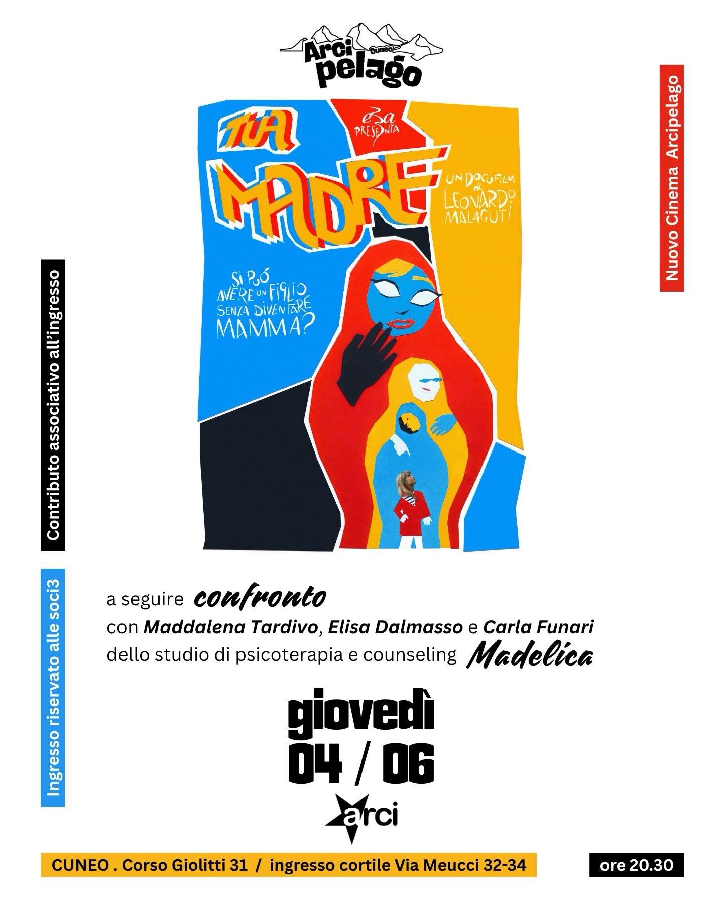 Proiezione del docufilm "TUA MADRE" di Leonardo Malaguti
