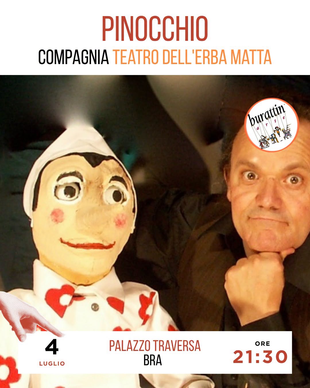 Spettacolo "PINOCCHIO" con la Compagnia Teatro dell’Erba Matta