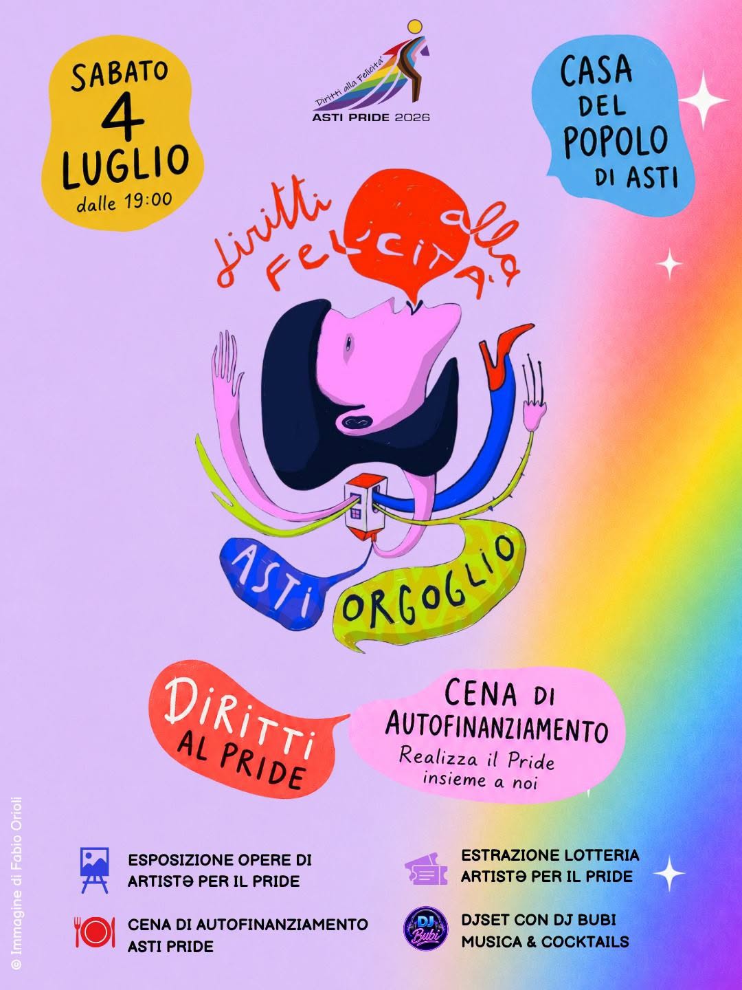 DIRITTI AL PRIDE - Estrazione Lotteria e Cena di autofinanziamento 