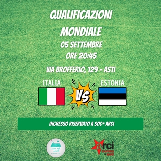 Proiezione della partita di qualificazioni ai mondiali Italia - Estonia