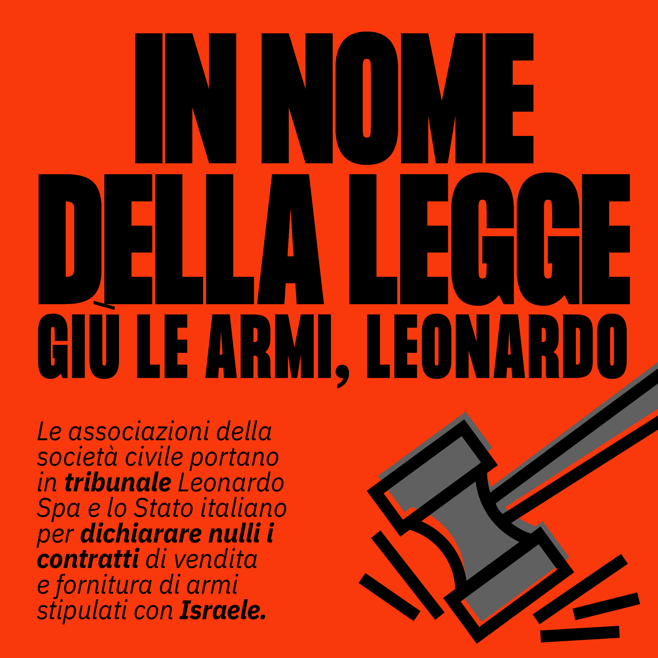 In nome della legge: azione legale della società civile contro Leonardo e lo Stato italiano