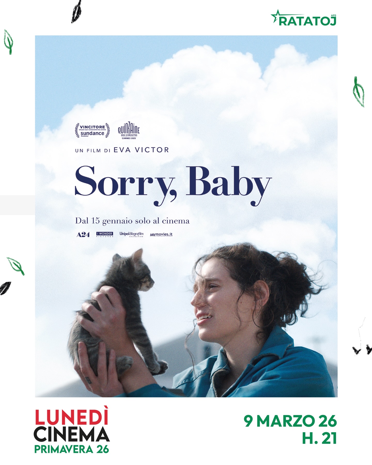 Proiezione del film SORRY BABY( (2025) di Eva Victor - Stagione LUNEDÍ CINEMA
