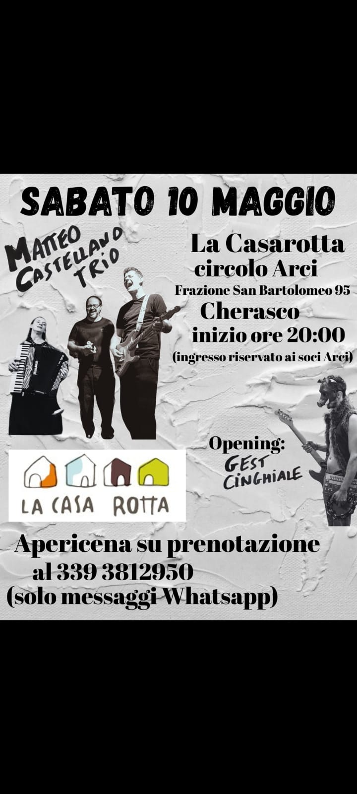 Concerto Gest Cinghiale + Matteo Castellano Trio
