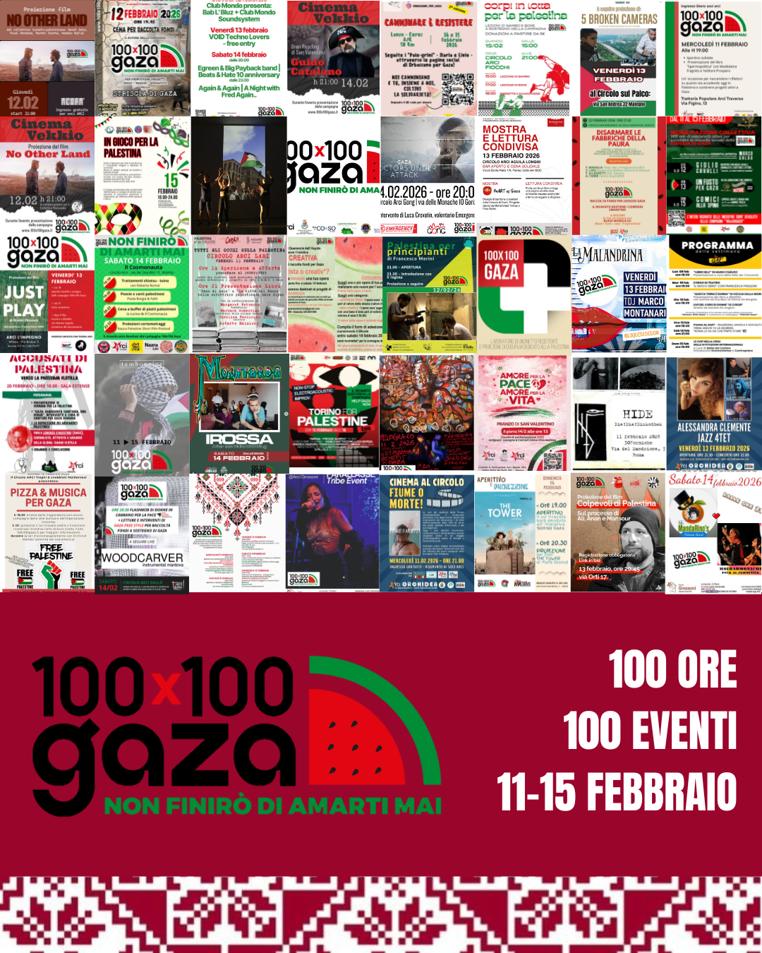 100x100gaza, 11-15 febbraio