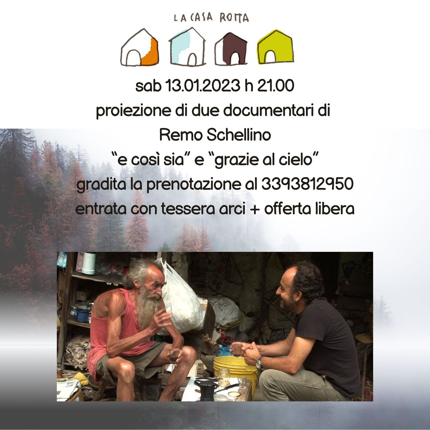 Proiezione documentari "Grazie al cielo" e "E così sia" di Remo Schellino