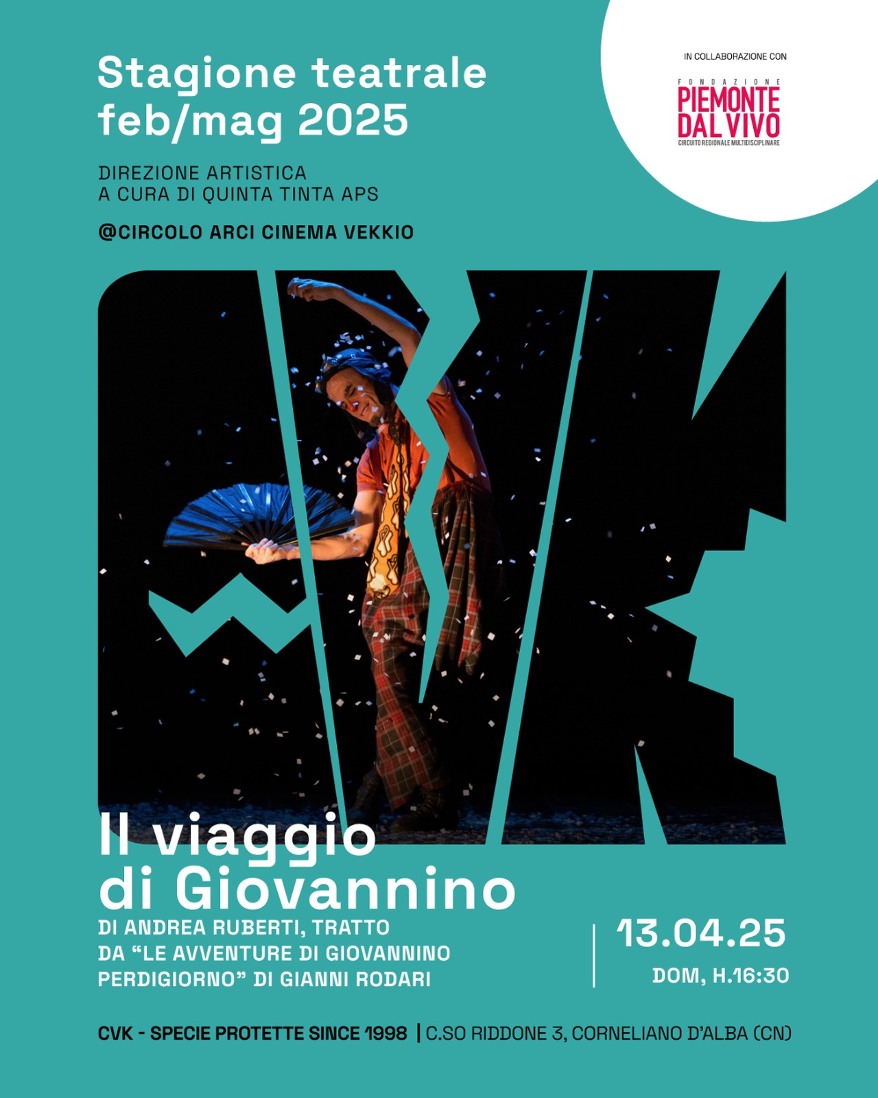 Spettacolo teatrale “Il viaggio di Giovannino” di Andrea Ruberti in collaborazione con Fondazione Piemonte dal Vivo