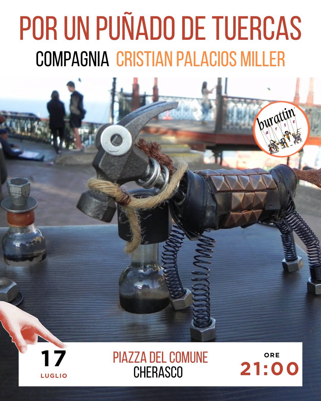 Spettacolo "POR UN PUNADO DE TUERCAS" con la Compagnia CRISTIAN PALACIOS MILLER