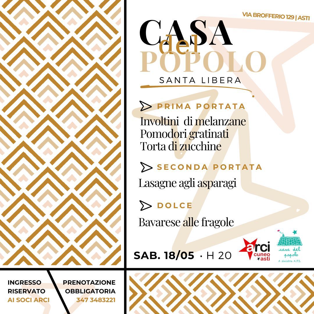 Cena alla Casa del Popolo