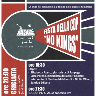 Festa della Casa del Popolo 2026: NO KINGS Edition - 20 giugno