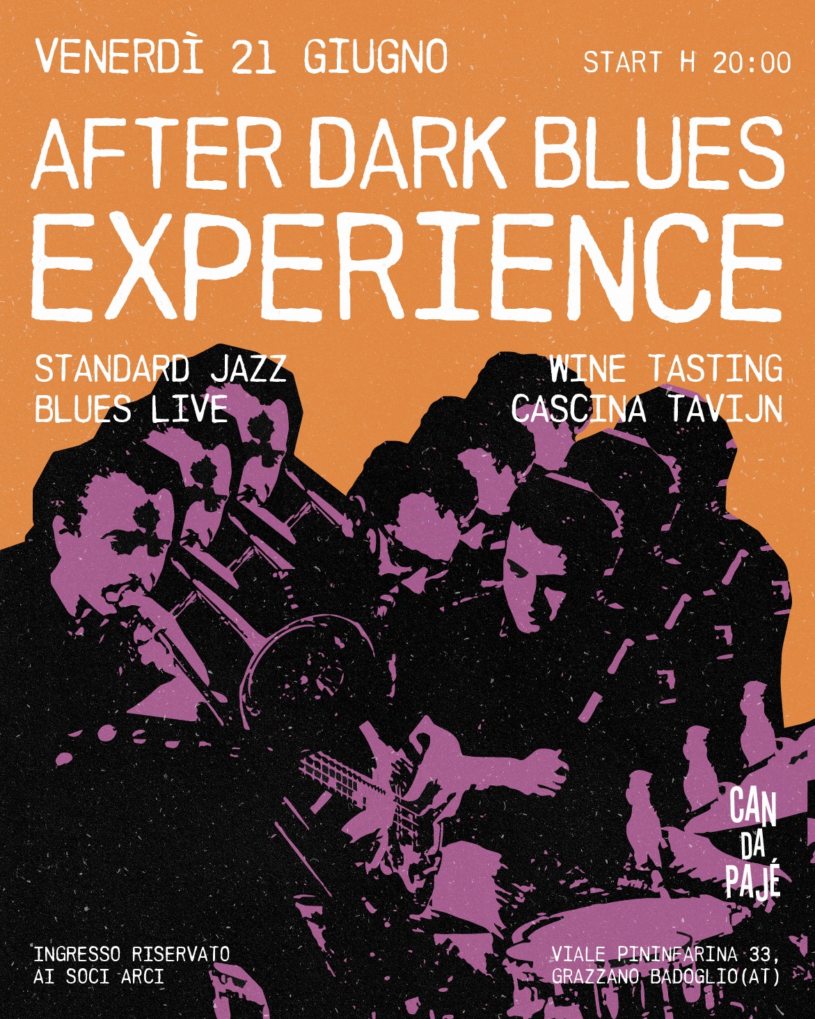 AFTER DARK BLUES EXPERIENCE / STANDARD JAZZ E BLUES LIVE + WINE TASTING CASCINA TAVIJN