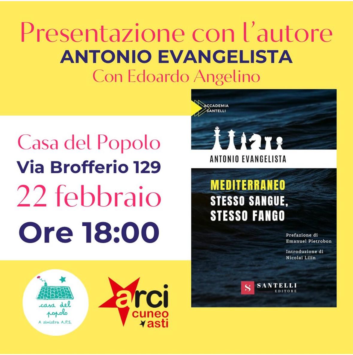 Presentazione del libro "Mediterraneo. Stesso sangue, stesso fango" di Antonio Evangelista