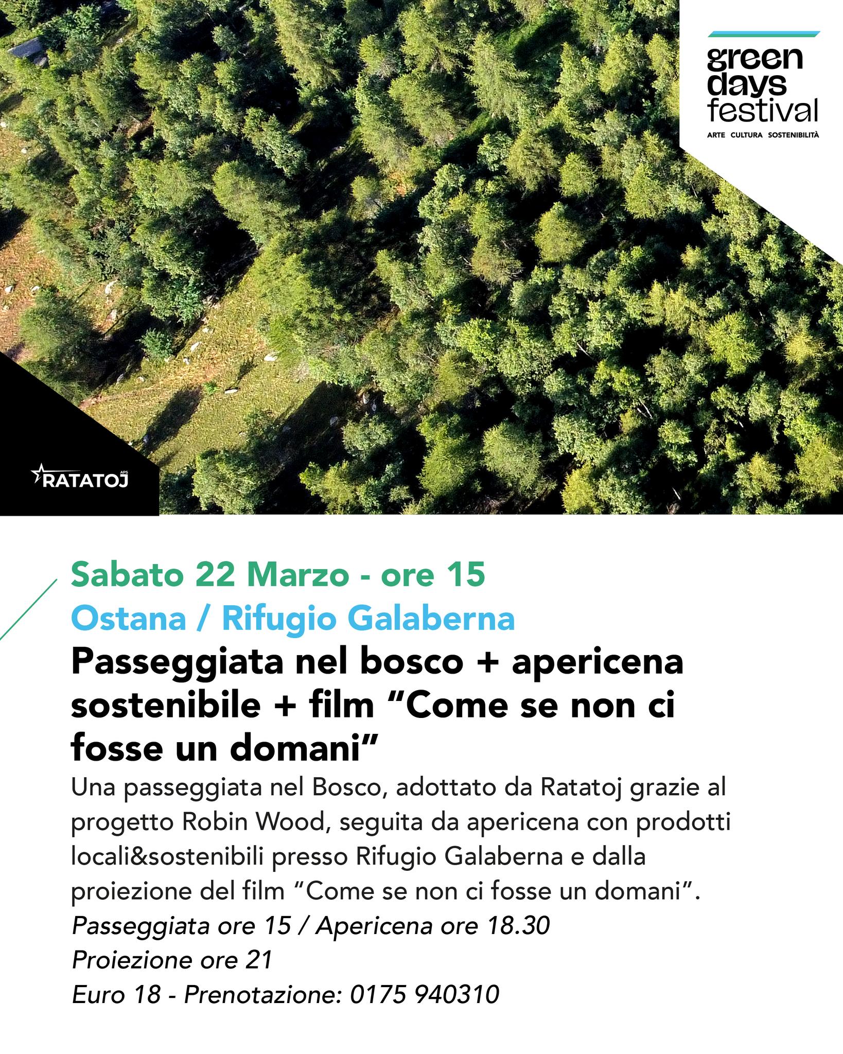 Green Days Festival – Un sabato tra natura, gusto e cinema!