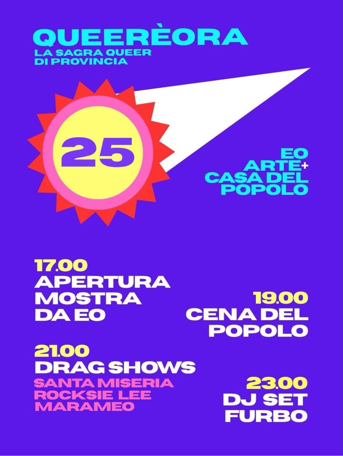 CENA DEL POPOLO - Queer è Ora. La sagra queer di provincia
