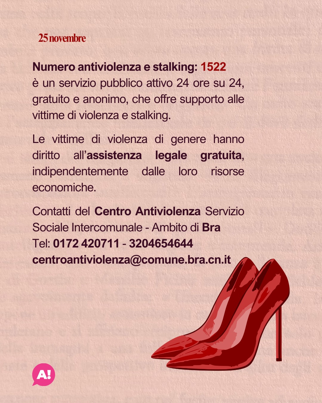 Giornata Internazionale Contro la Violenza sulle Donne