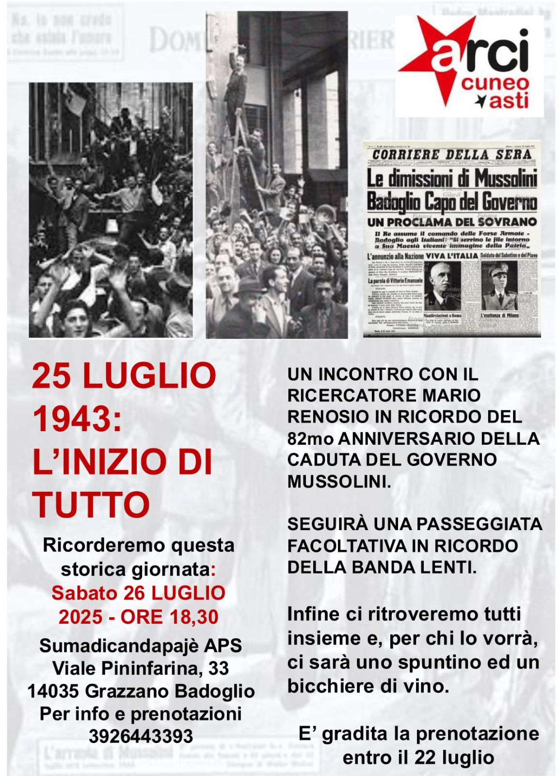  25 luglio 1943: l’inizio di tutto