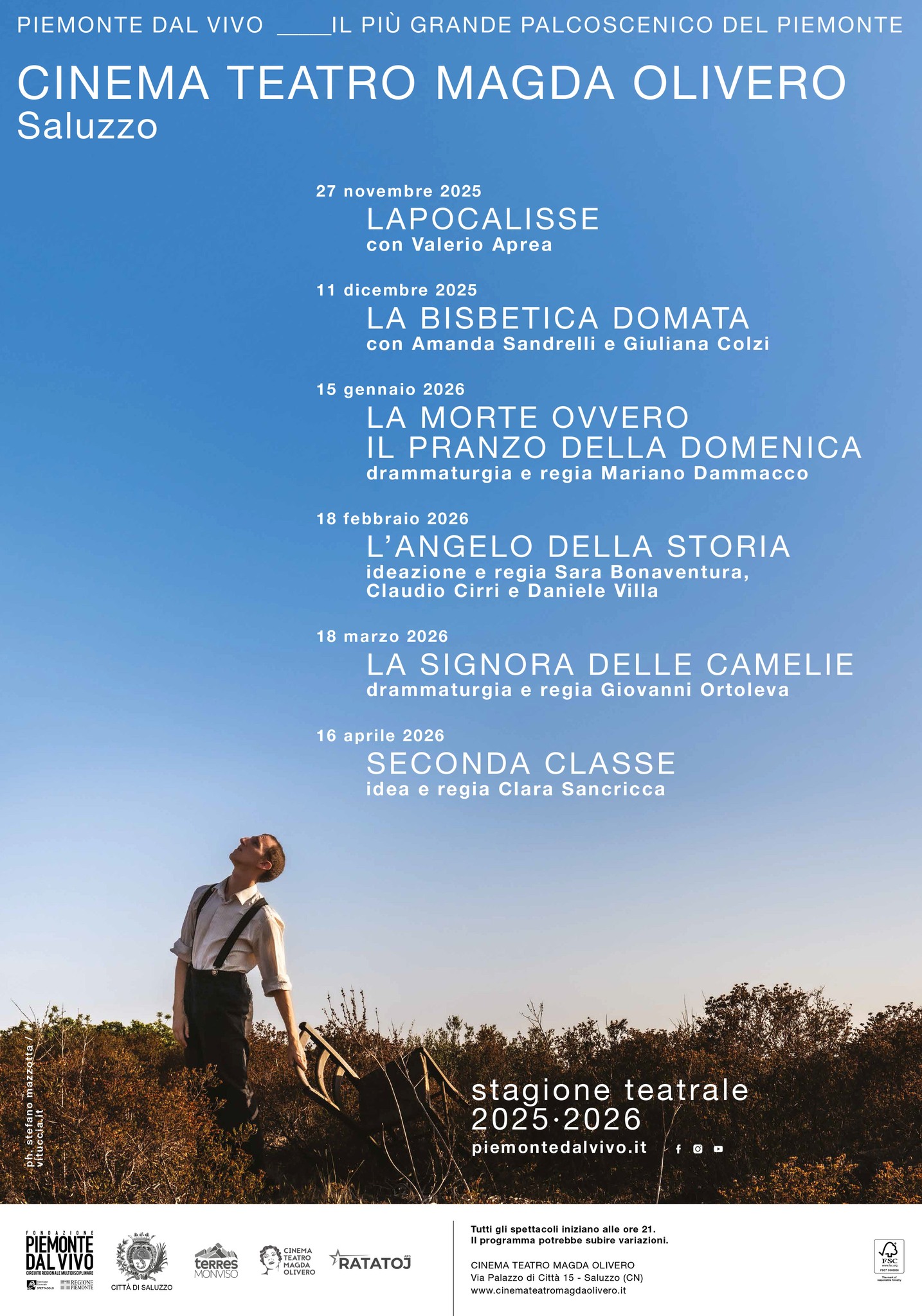 Stagione Teatrale 2025/2026 - Cinema Teatro Magda Olivero Saluzzo