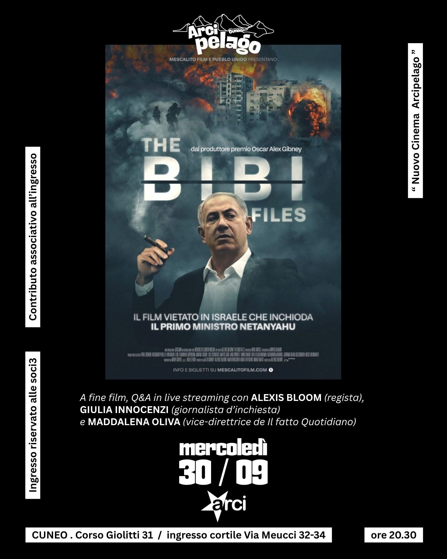 Proiezione del film "THE BIBI FILS" + Q&A in diretta streaming