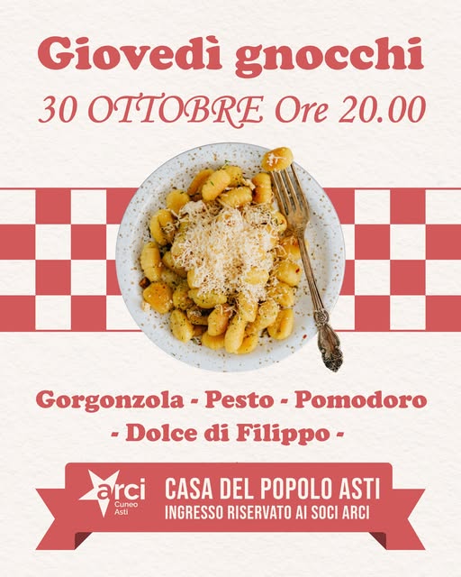 Cena alla Casa del Popolo Asti