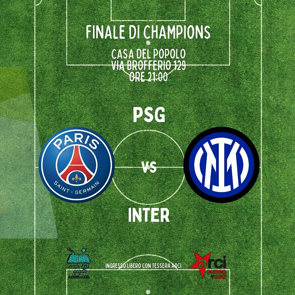 Finale di Champions alla CdP – Sabato 31 Maggio!