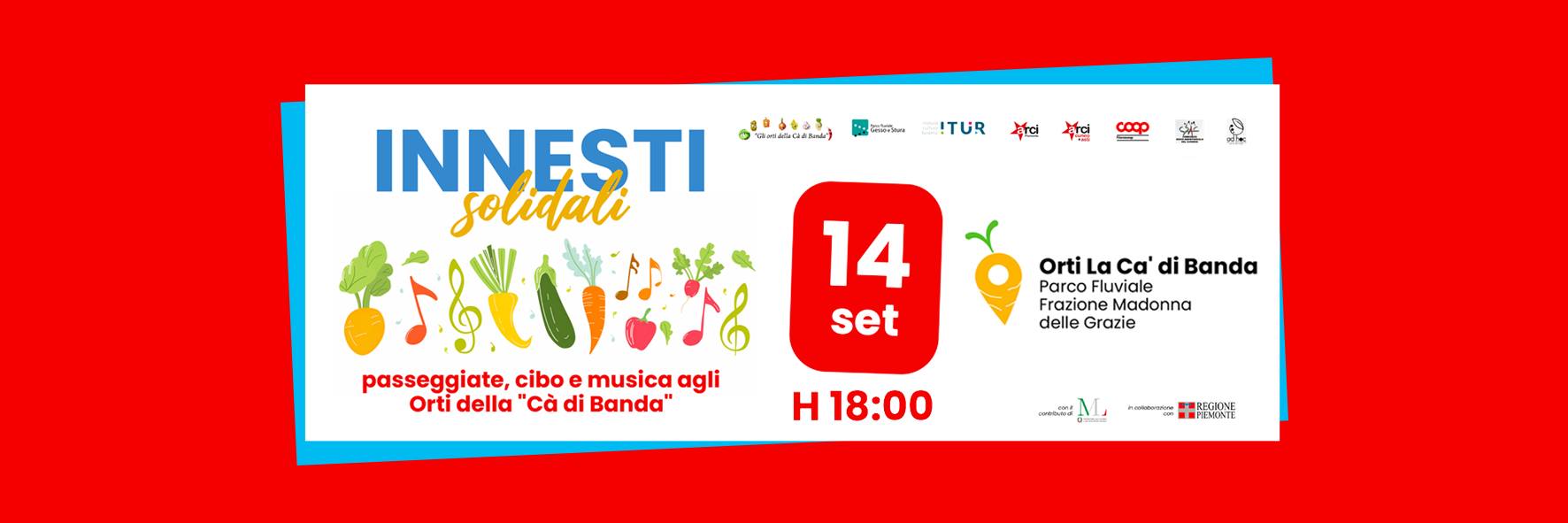 INNESTI SOLIDALI - Merenda e musica agli Orti Cà  di Banda