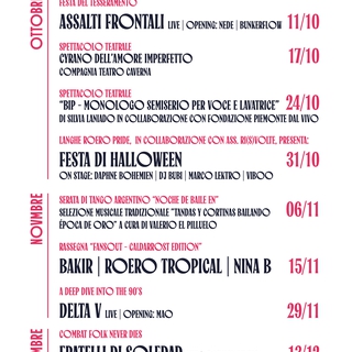 Calendario Autunnale Circolo Arci Cinema Vekkio