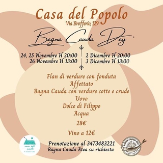 Bagna Cauda Day alla Casa del Popolo