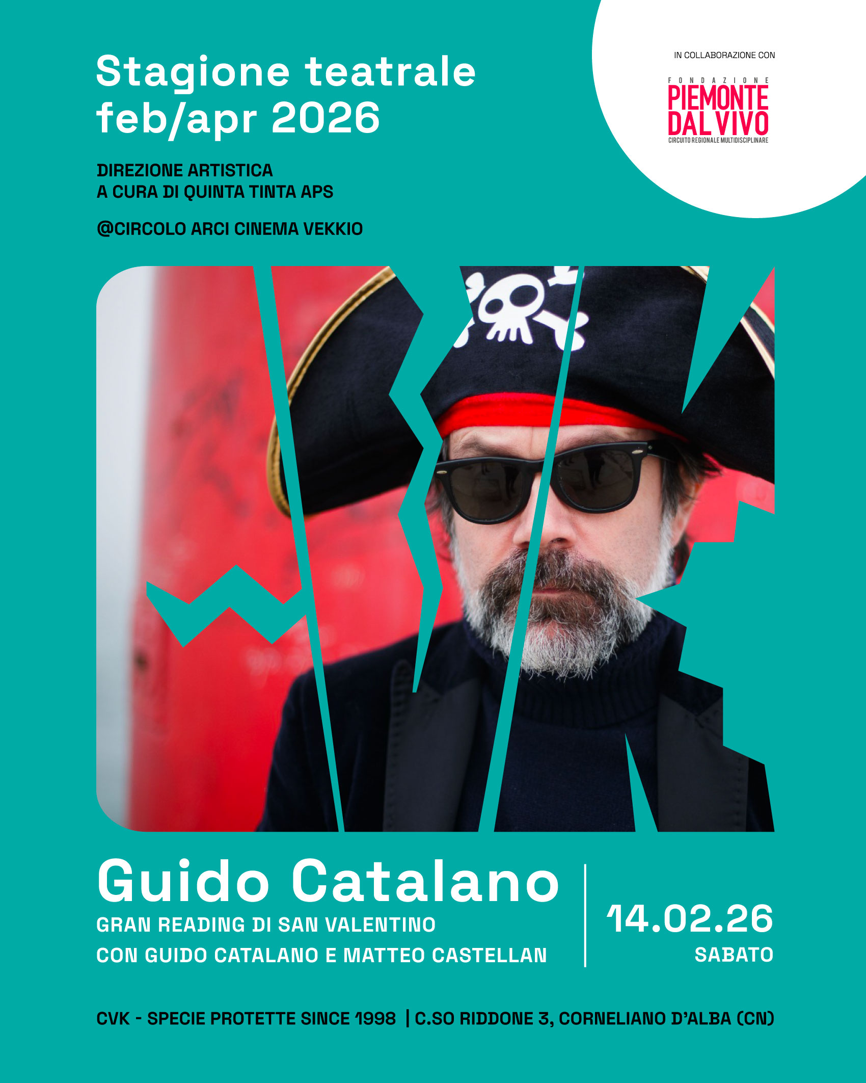 Spettacolo "Gran Reading di San Valentino" con Guido Catalano e Matteo Castellan