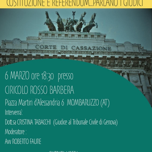 Conferenza "Costituzione e Referendum ... Parlano i Giudici"
