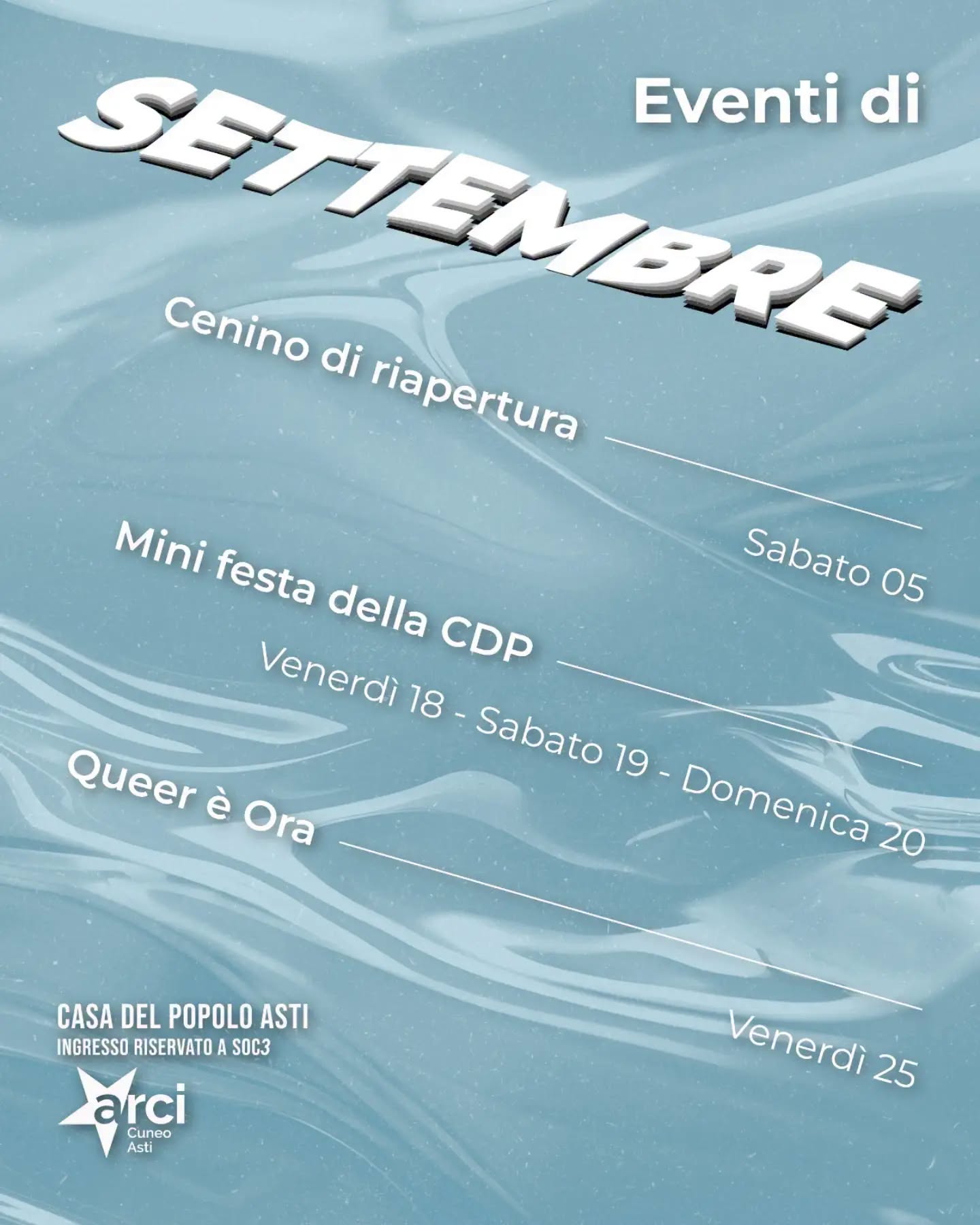 Eventi di settembre alla Casa del Popolo