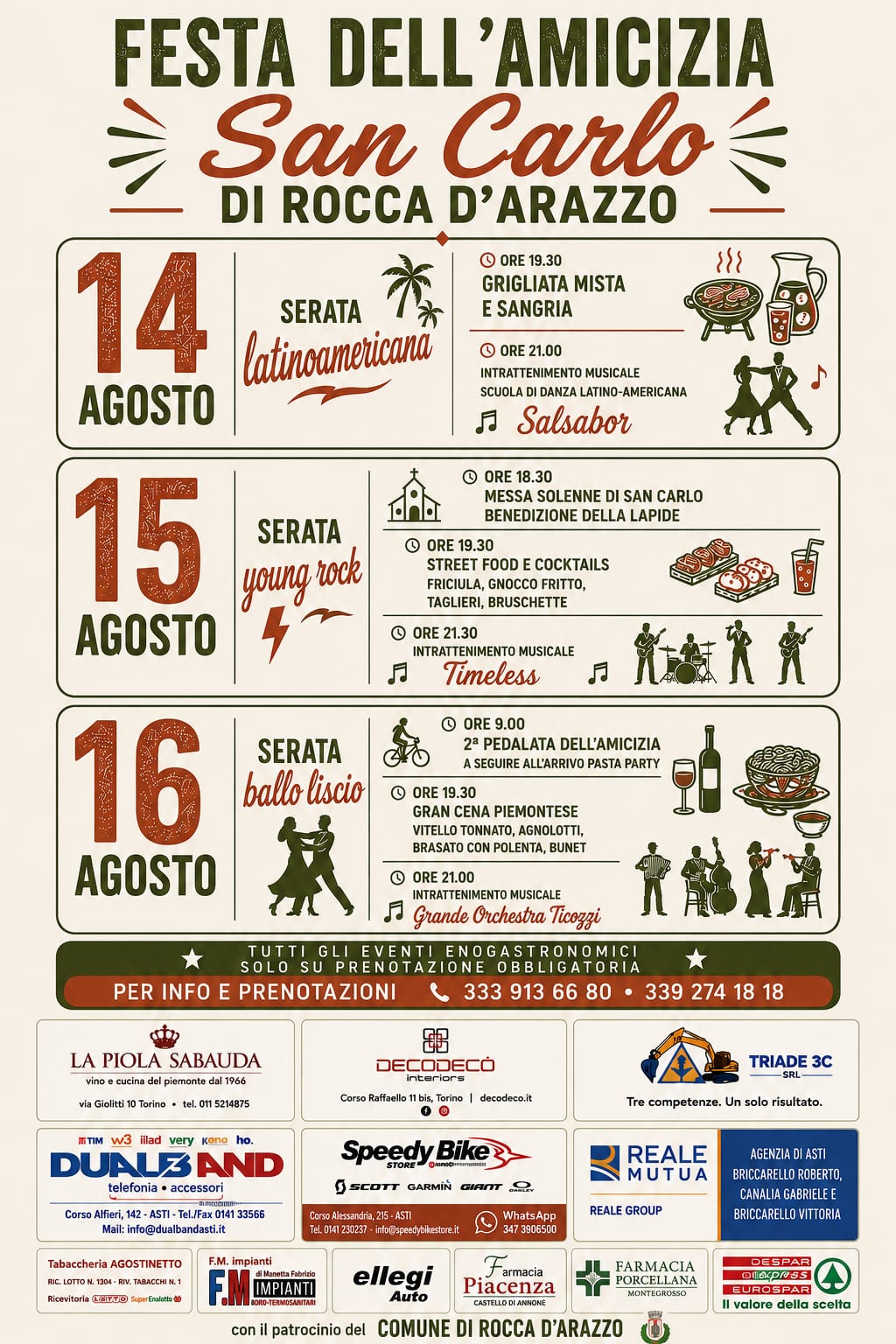 FESTA DELL'AMICIZIA "San Carlo" di Rocca D'Arazzo