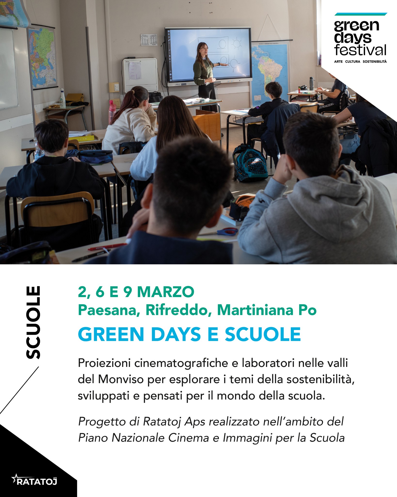 Green Days Festival arriva nelle scuole delle Valli del Monviso