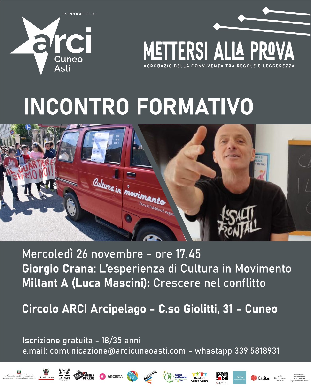 Incontro Formativo - Circolo ARCI Arcipelago Cuneo - Progetto "Mettersi alla Prova"