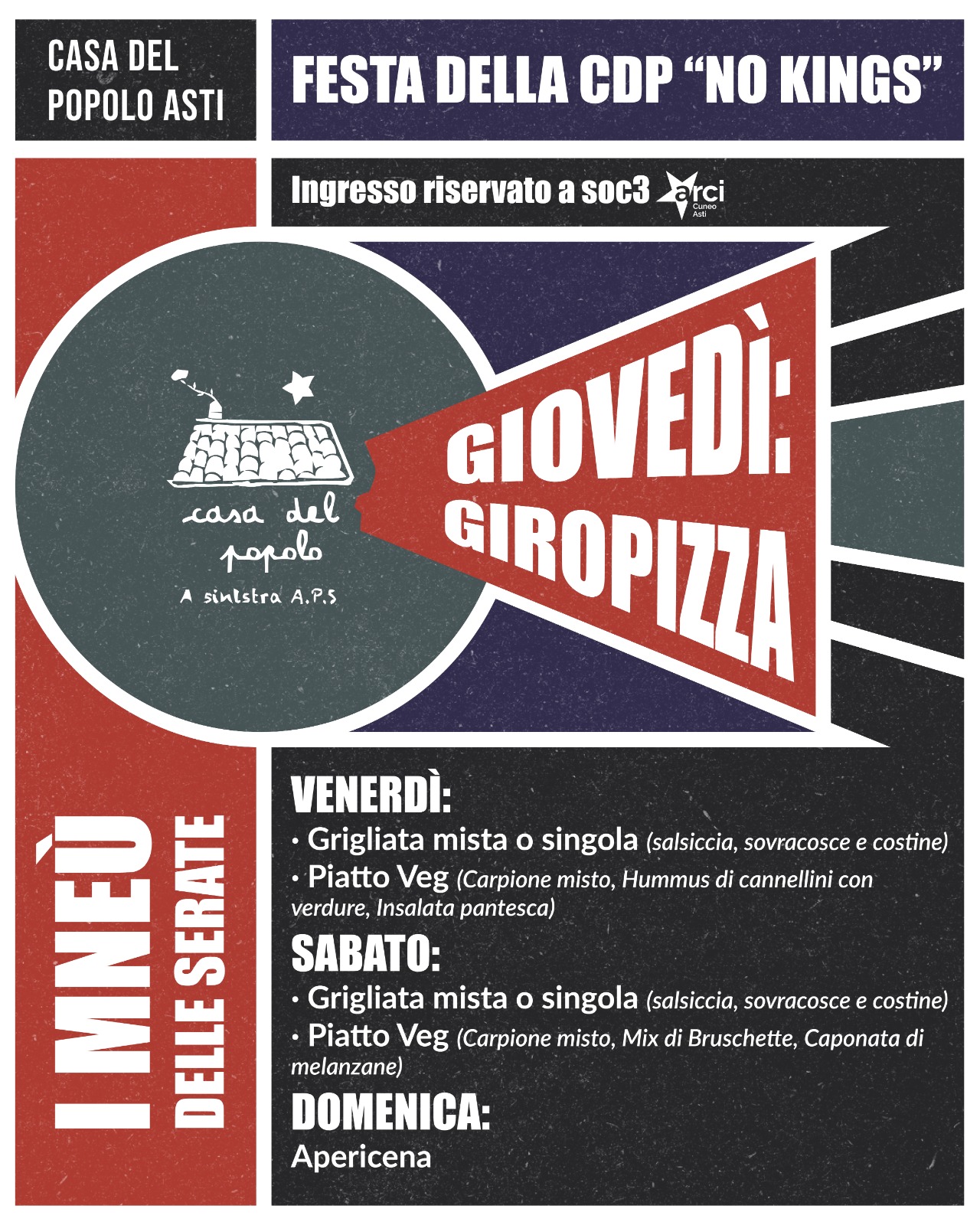 Festa della Casa del Popolo 2026: NO KINGS Edition