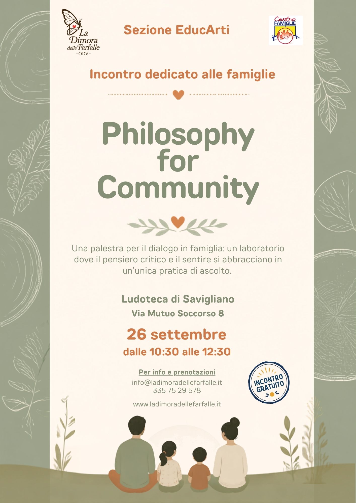 Incontro per le famiglie "Philosophy for Community"