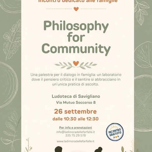 Incontro per le famiglie "Philosophy for Community"