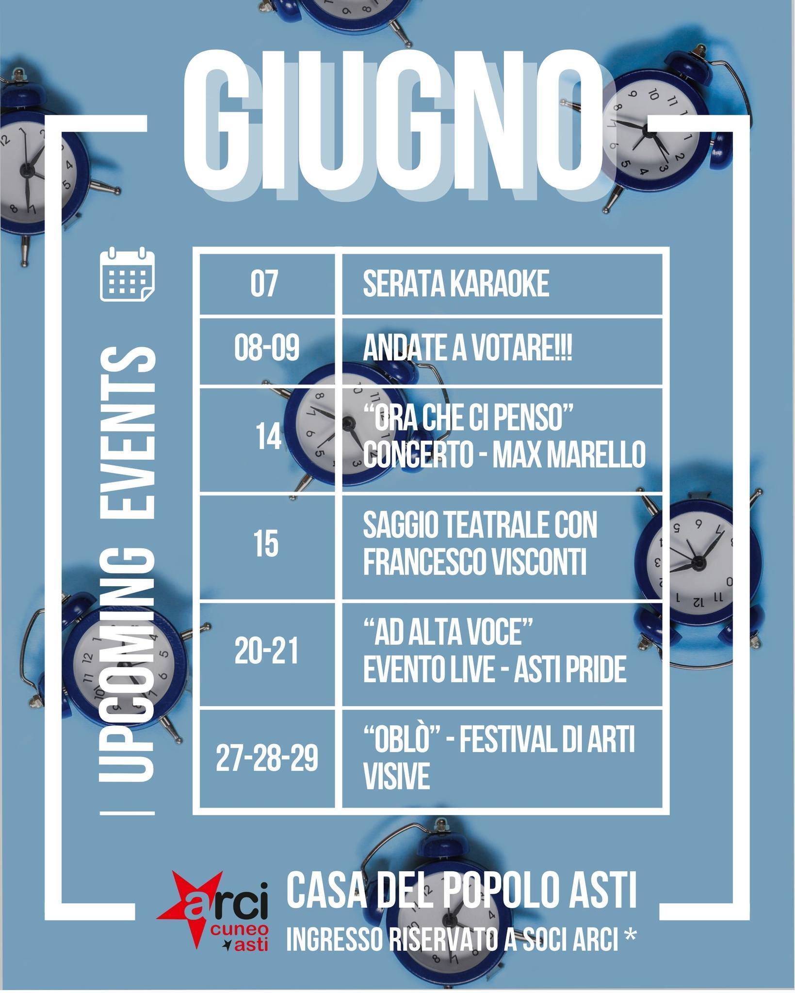 Eventi Giugno Casa del Popolo