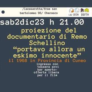 Proiezione documentario "Portavo allora un eskimo innocente. Il '68 in Provincia di Cuneo" di Remo Schellino