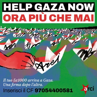 5×1000 ad Arci: una firma che arriva fino a Gaza