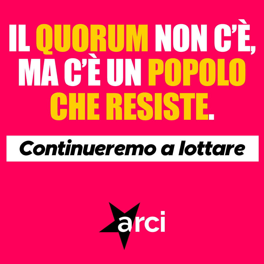 Il quorum non c’è, ma c’è un popolo che resiste.