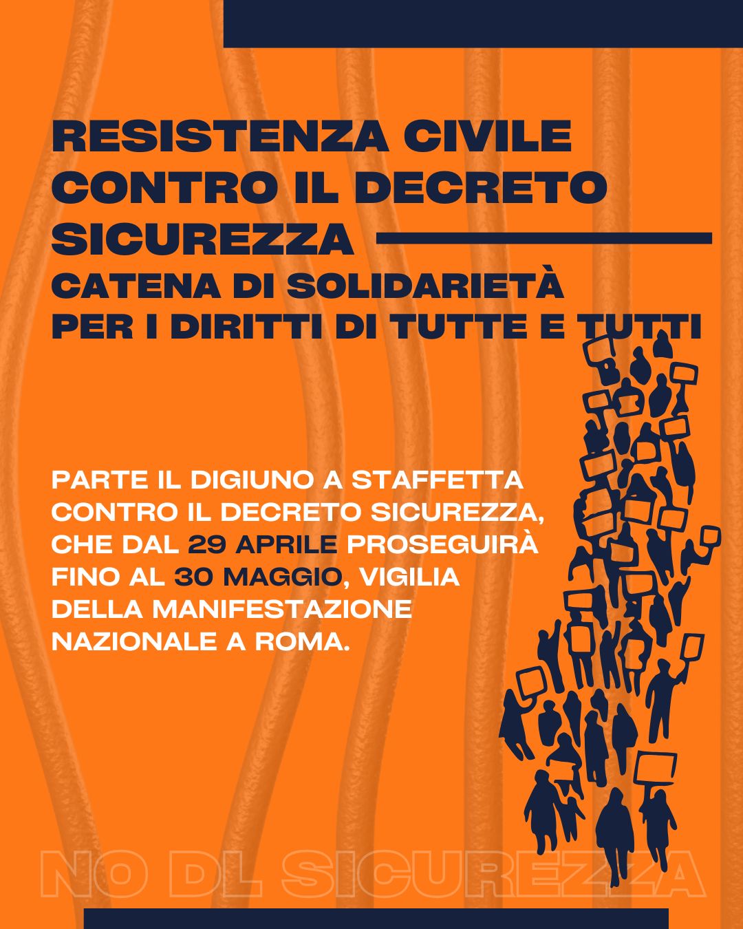 Resistenza civile contro il Decreto Sicurezza. Catena di solidarietà per i diritti di tutte e tutti