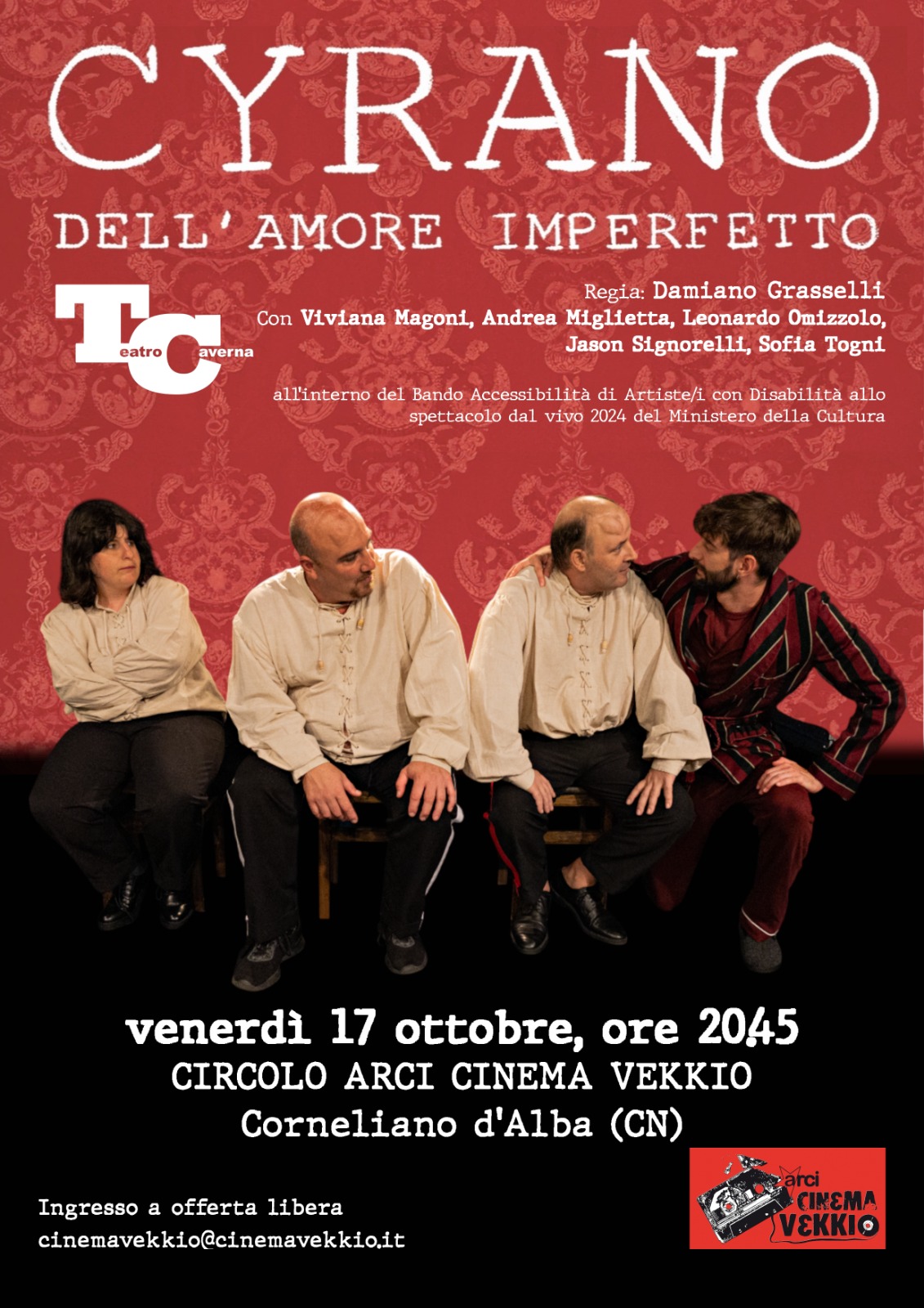 Spettacolo Teatrale “Cyrano dell’amore imperfetto” di Teatro Caverna